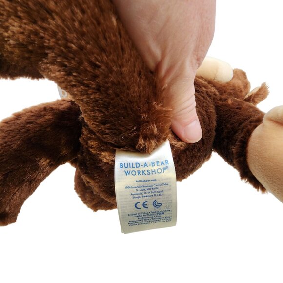 Build-A-Bear Workshop Brown Monkey Plush Stuffed Animal Toy 16" - Picture 3 of 3